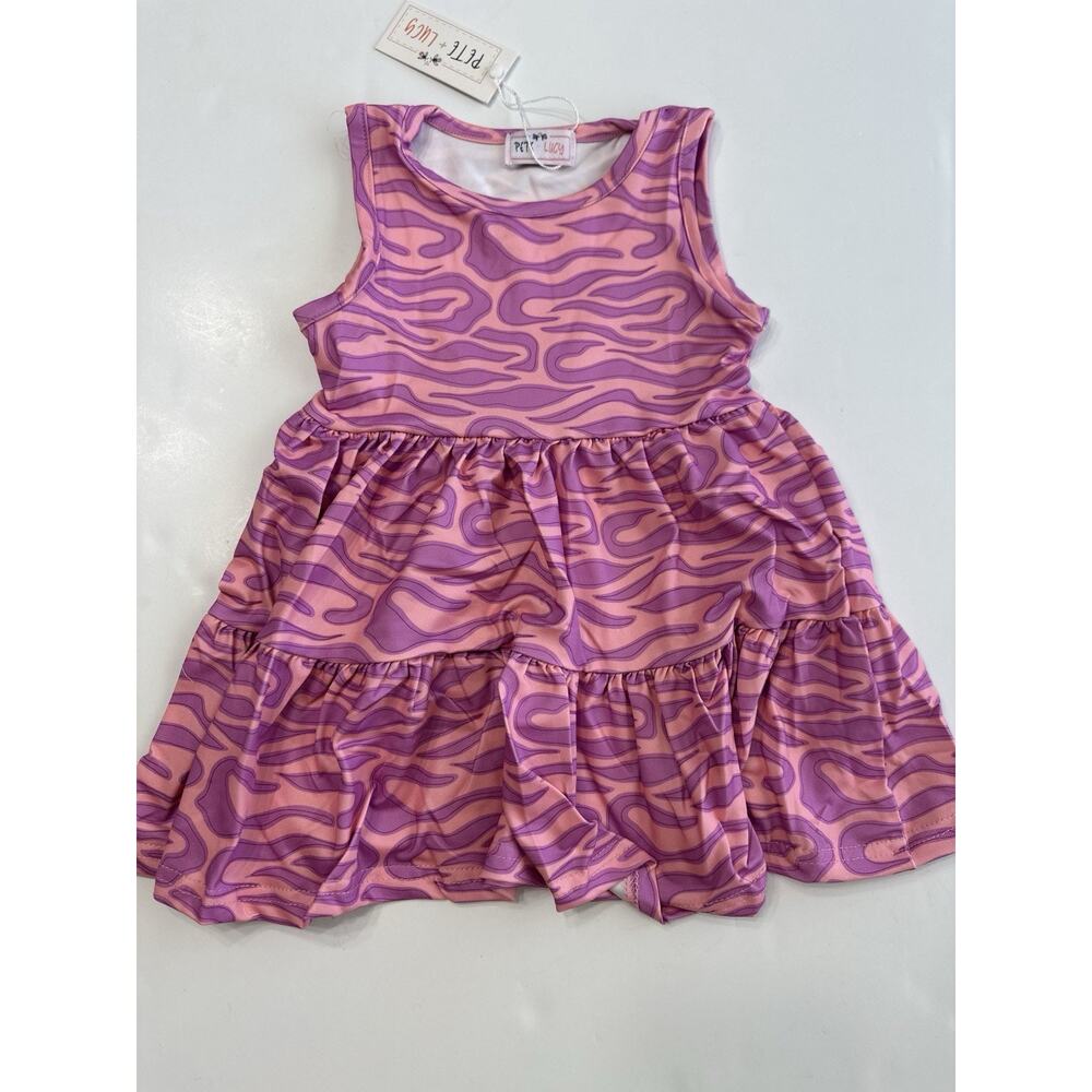 Pete & Lucy Wild And Free Pink Leopard Print Dress Girls 18–24 Mo NEW NWT